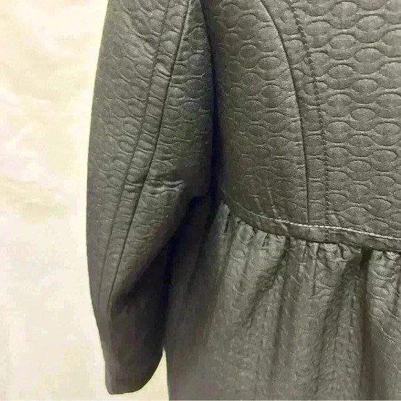 Max Studio Black Winter Coat Empire Waist Size 10 - Picture 8 of 11